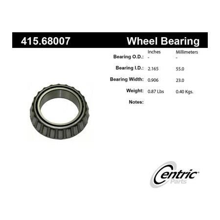 Centric C-Tek Standard Bearing Cone, C-Tek 415.68007E